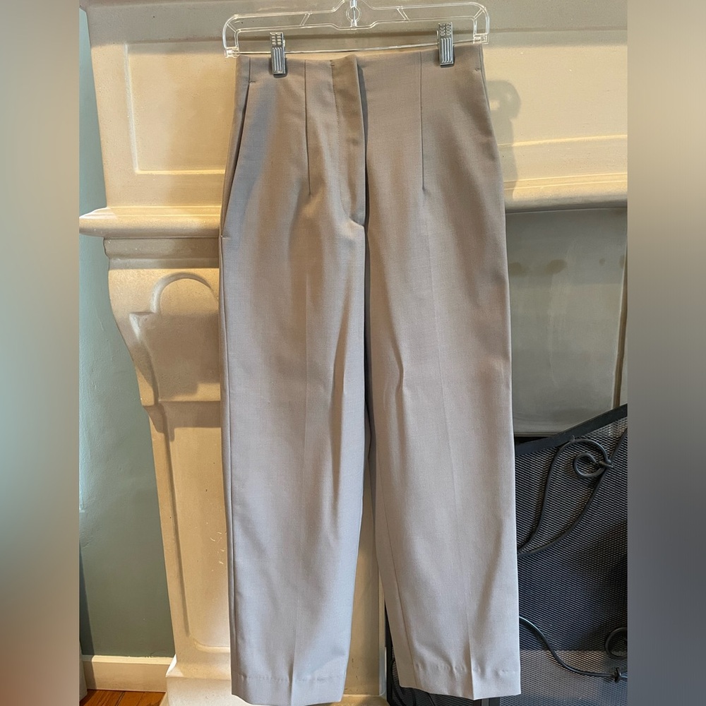 Sandro high waist, slight wide hem trousers, size 34 (about a size 0).
